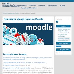 Des usages pédagogiques de Moodle – #MlfNumerique