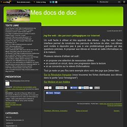 Jog the web : des parcours pédagogiques sur internet - Blog pédagogique d&#039;une prof-doc