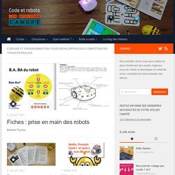 Code et robots, ressources et expérimentations des Ateliers Canopé -