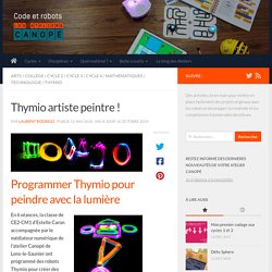 Thymio artiste peintre ! - Code et robots, des activités pédagogiques de programmation - Canopé