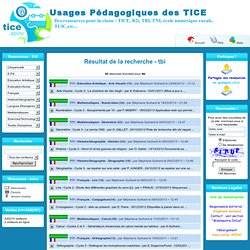 Usages Pédagogiques TICE - TBI