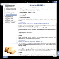 Guide d'usages pédagogiques des ressources du portail Thermoptim-UNIT - 4 Scénarios COMPETICE