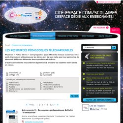 Cité de l'espace éducation : Ressources pédagogiques téléchargeables