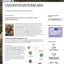 Tilat pedagogisesti haltuun: Tutki tilaa -malli pähkinänkuoressa (Napauta kuvaa avataksesi tiedoston!)