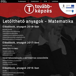 Pedagógus továbbképzési programok az ITK-n