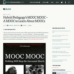 Hybrid Pedagogy's MOOC MOOC – A MOOC to Learn About MOOCs