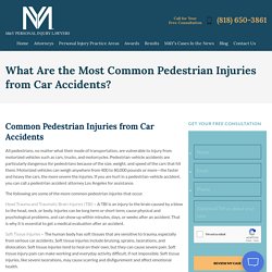 What Are the Most Common Pedestrian Injuries from Car Accidents?