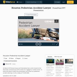 Houston Pedestrian Accident Lawyer PowerPoint Presentation, free download - ID:10144179