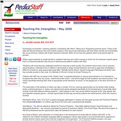 Resources - Teaching the Intangibles - May 2009