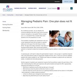 Managing Pediatric Pain