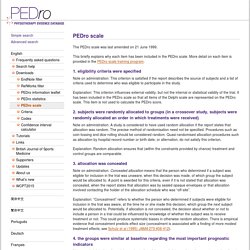 PEDro scale (English) PEDro