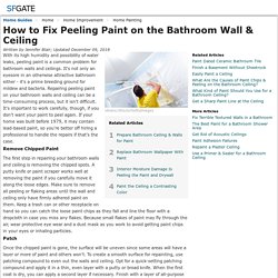 Do you have peeling paint on your bathroom walls or ceiling? Here's how to fix it!