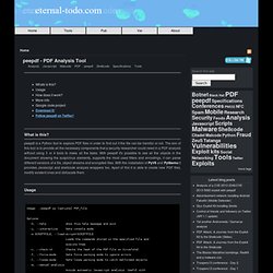peepdf - PDF Analysis Tool