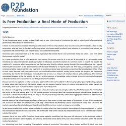 Is Peer Production a Real Mode of Production