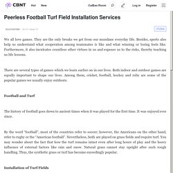 Peerless Football Turf Field Installation Services