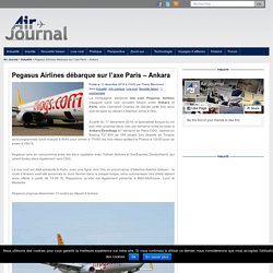 Avions - Pegasus Airlines débarque sur l’axe Paris – Ankara