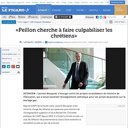 France : Wauquiez : «Peillon cherche à faire culpabiliser les chrétiens»