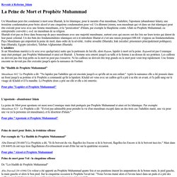La Peine de Mort et Prophète Muhammad