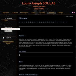 Louis-Joseph SOULAS, Glossaire de la gravure