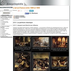La peinture classique [L’art en France entre 1800 et 1850->L’art en France entre 1800 et 1850]