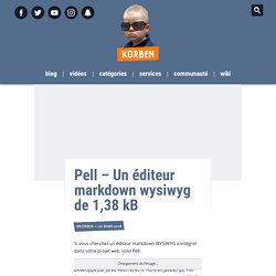 Pell – Un éditeur markdown wysiwyg de 1,38 kB