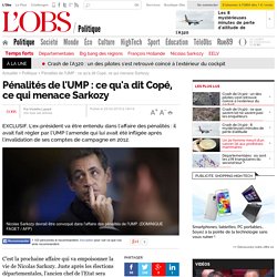 Pénalités de l'UMP : ce qu'a dit Copé, ce qui menace Sarkozy