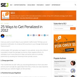 25 Ways to Get Penalized in 2012