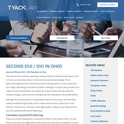 Second Offense DUI / OVI Penalties in Ohio