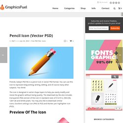Pencil icon (Vector PSD) - GraphicsFuel