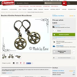 "Pendentifs d'oreilles, Boucles d'Oreilles Pentacle Wicca Bronze est une création orginale de WanderingSoul sur DaWanda