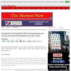 Penetration Testing Market 2021 Developments and Trends, Potential of the Market from 2021-2023