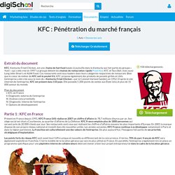 KFC : Pénétration du marché français, Exposé à télécharger gratuitement