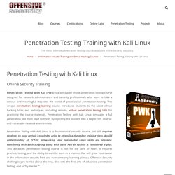 Penetration Testing With Kali - Online Security Training