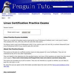 PenguinTutor Linux LPI practice exams