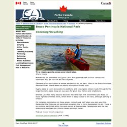 Bruce Peninsula National Park - Canoeing/Kayaking