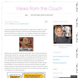 The Penis Game « Views from the Couch