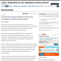 Prof Accuses Colleagues of Slanted Research