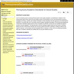 PennsylvaniaSocialStudies - Pennsylvania Academic Standards for Social Studies