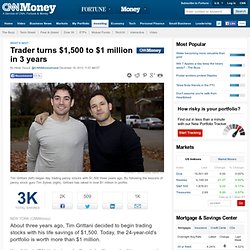 Penny stock trader: From $1,500 to $1 million in three years