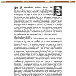 Historia: Pensamiento: Materialismo: Marx
