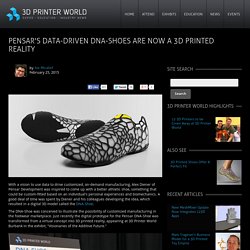 Pensar's Data-Driven DNA-Shoes Are Now A 3D Printed Reality
