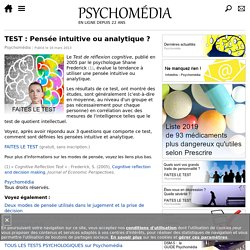 TEST : Pensée intuitive ou analytique ?