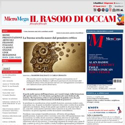 Massimo Baldacci: La buona scuola e il pensiero critico - Il rasoio di Occam
