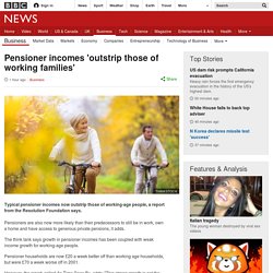 Pensioner incomes 'outstrip those of working families'
