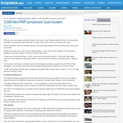 2,000 fake PNP pensioners’ scam busted