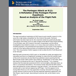 The Pentagon Attack on 9/11: A Refutation of the Pentagon Flyover Hypothesis Based on Analysis of the Flight Path - CometBird