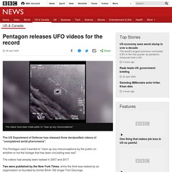 Pentagon releases UFO videos for the record