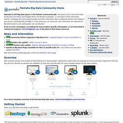 Big Data Community Home - Pentaho Big Data - Pentaho Wiki