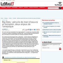 Big Data : pénurie de main d’oeuvre et formation, deux enjeux de l’analytique