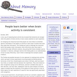 People learn better when brain activity is consistent